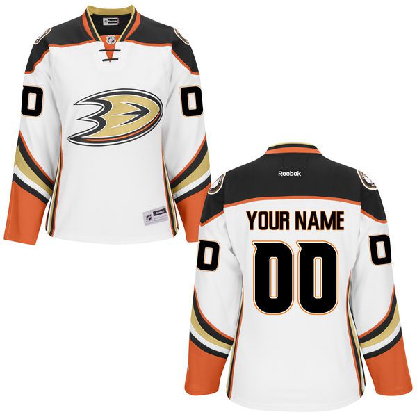 Reebok Anaheim Ducks NHL Womens Custom Premier NHL Jersey - White->customized nhl jersey->Custom Jersey